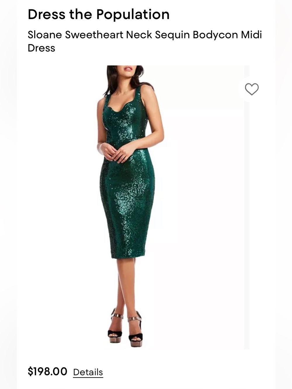 Dress the Population
Sloane Sweetheart Neck Sequin Bodycon Midi Dress